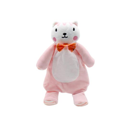 Baby Plush Toy Cute Cartoon Animal Dog/Penguin/Rabbit Tie Design Soft Touch Built-in Sound Paper Sleep Companion Gift Newborn Stuffed Comforting