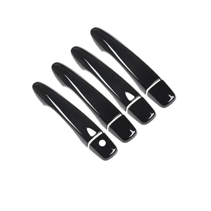 GLOSS BLACK CHROME CAR DOOR HANDLE COVER CATCH CAP TRIM MOLDING For Nissan Pulsar C13 2015 -  ACCESSORIES