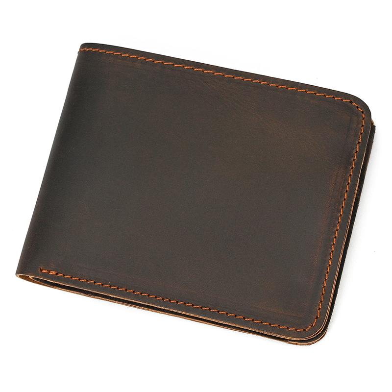 High Quality Coin Purse Travel Wallet Genuine Leather Men Women Card Holder Retro Fashion Man's Short Purse Retro Wallet Male