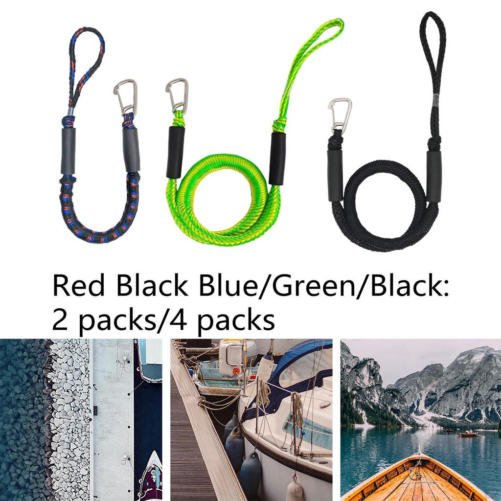 Buy 4FT Bungee Boat Dock Line Mooring Rope Boat Docking Ropes for PWC