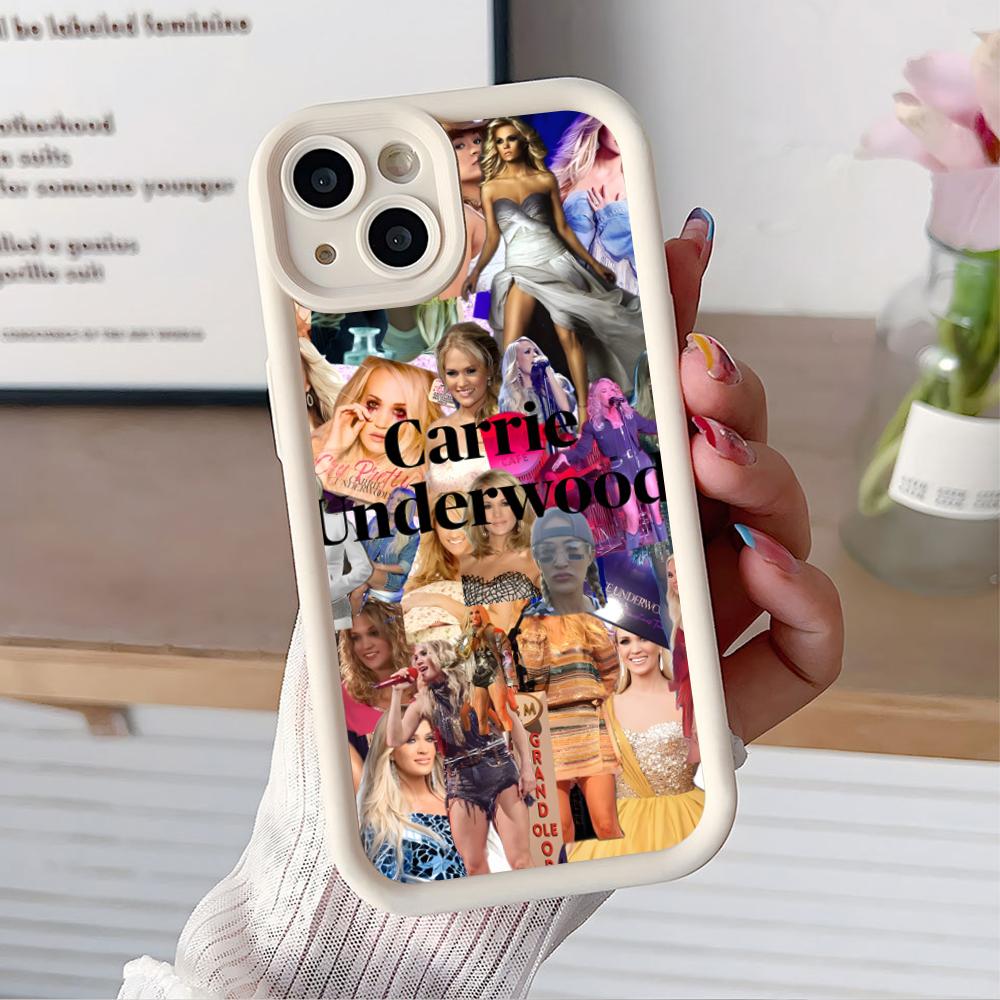 Carrie Underwood Mobile Phone Case for iPhone 17 16 15 14 13 12 11 Air Pro Max Plus Thicken TPU Colorful Cover Cellphones Pretty