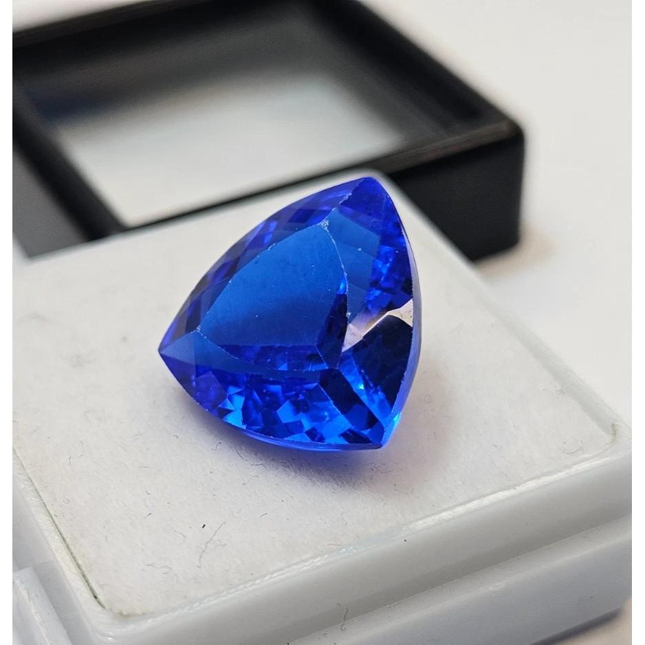 Fabulous Sapphire Blue Trillion Cut 10+ Ct Certified Loose Gemstone