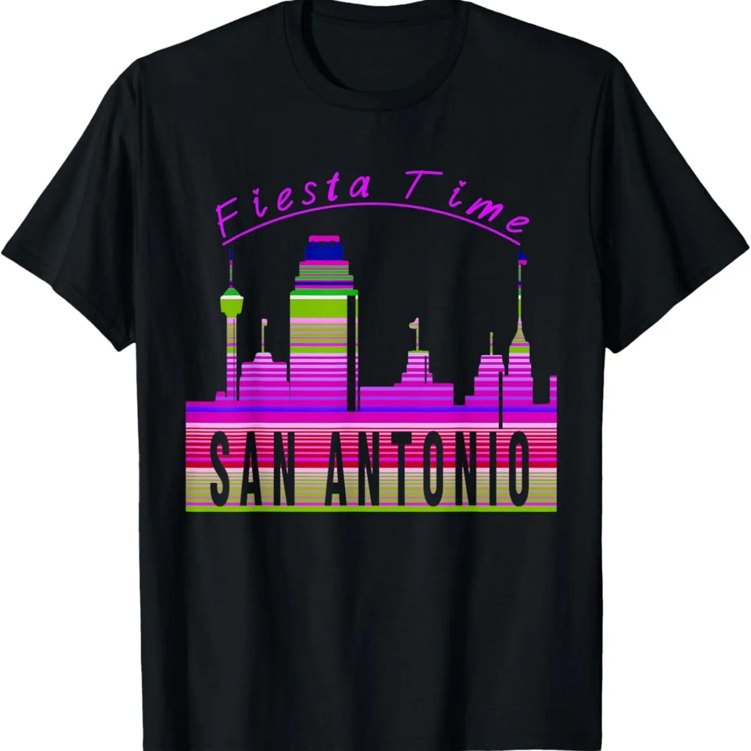 

Fun Fiesta Time San Antonio Texas Matching Group Party T-Shirt S чёрный