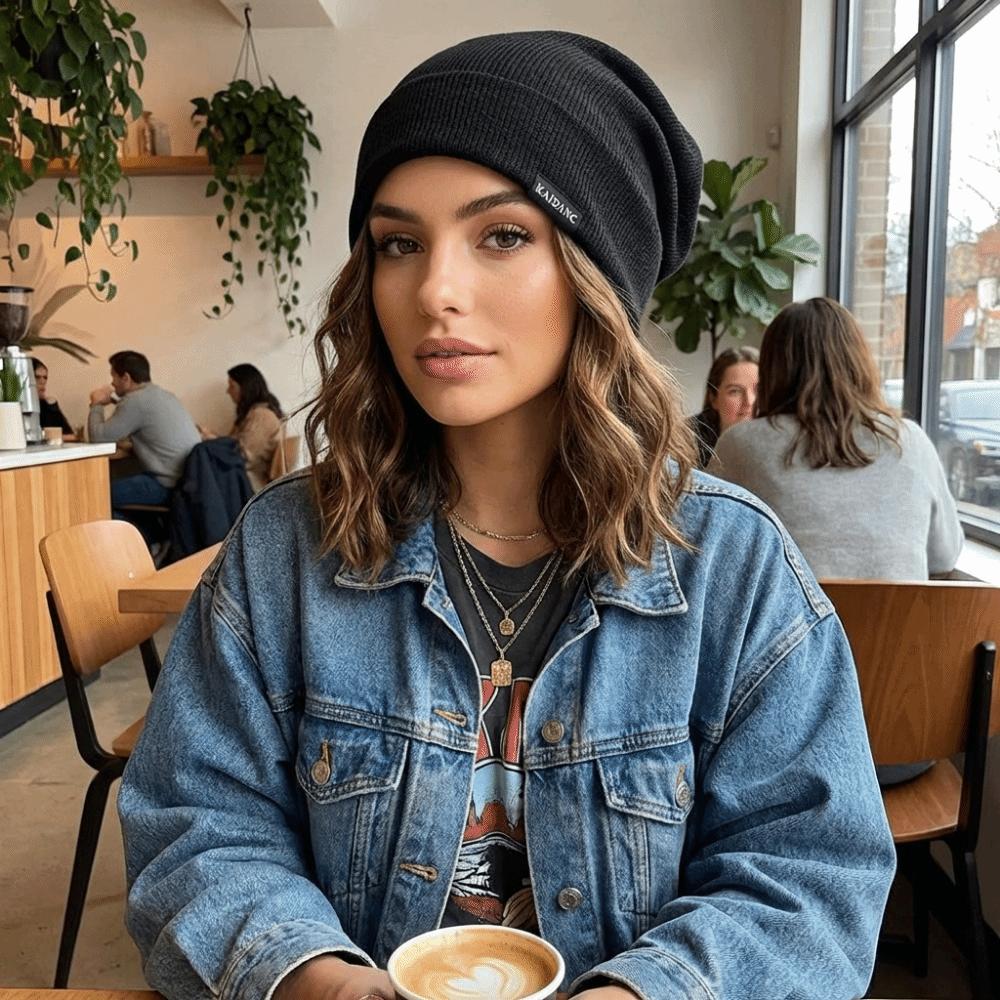Soft Beanie Thin Pullover Hat Creative Stacked Hat  Girl Women
