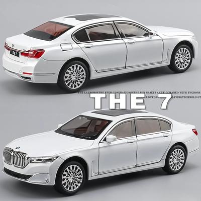 1:24 Model 760Li X5 Miniature Toy Cars Alloy Diecast Sound Light Pull Back Doors Opened Shock Absorption Kids Educational Toys