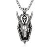 Gotische Hip Hop Totenkopf Anhänger Halsketten Für Männer Edelstahl Punk Mode Skelett Halskette Halloween Schmuck Geschenke Großhandel