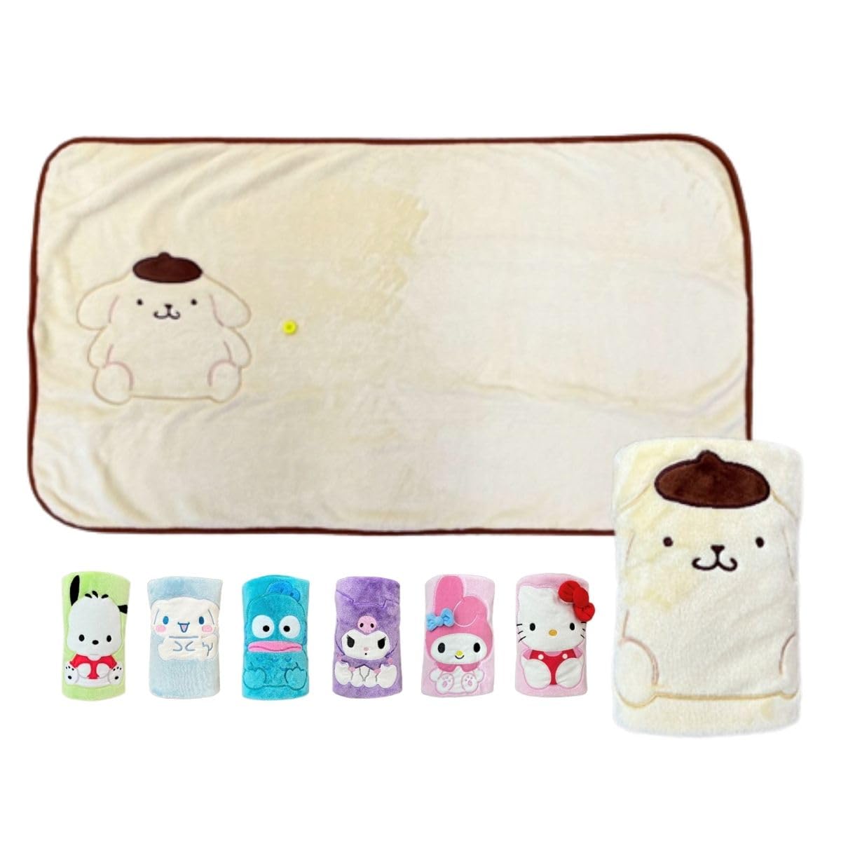 

Sanrio Compact 60 x 100 Fluffy Knee Cold Car Office Blanket Throw, Pompompurin, cm, Lightweight, Material, Blanket, Protection, Blanket, [TO-24223PN]