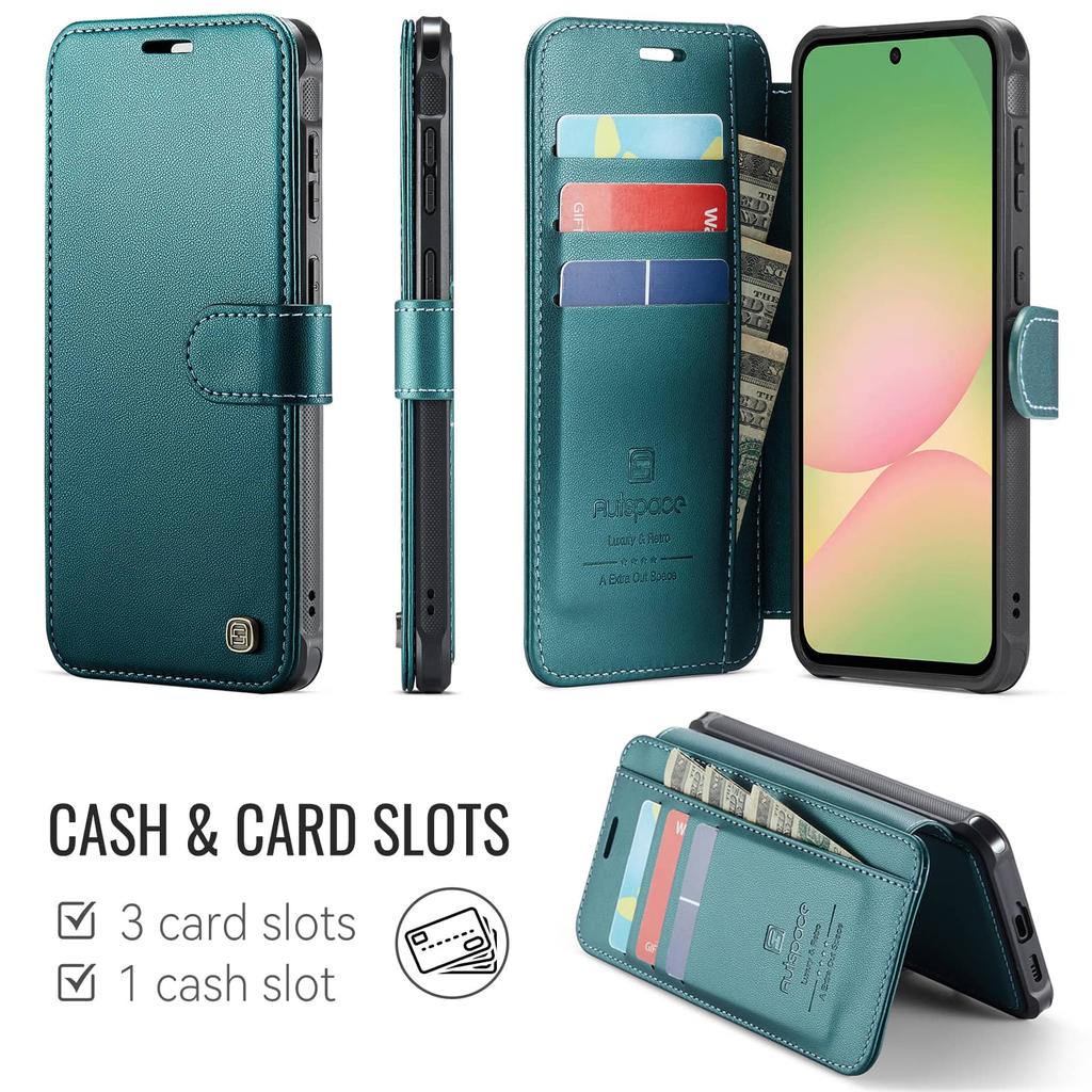 For Samsung Galaxy A36 A37 A56 A57 5G Case Wallet Compatible with Magnetic, Slim PU Leather Flip RFID Blocking Card Holder Stand