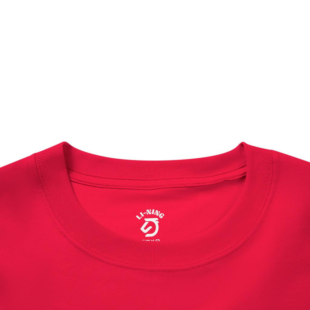 Li-Ning Quick-Dry Cool Short Sleeve Round Neck Embroidered T-Shirt Men Tops AHSW017-1
