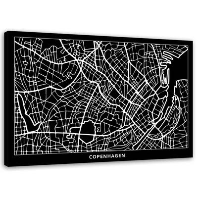 Canvas Print City Map of Copenhagen