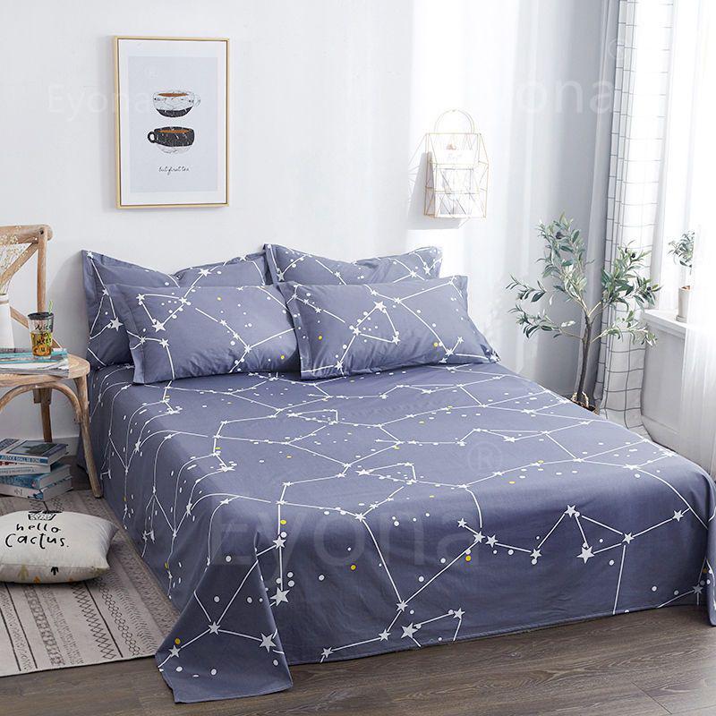 Flannel Cartoon Bed Sheet for Student Dormitory - Single/Double Bed, Free Shipping