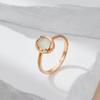 Kienl Neuer Schlichter Roségoldener Ring Für Damen Mode Oval Grün Natürlicher Zirkon Accessoires Braut Vintage Hochzeitsschmuck
