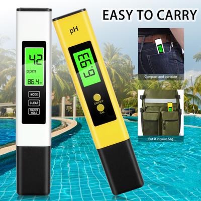 3Pcs/Set Water Testers Quick Reading Accurate Measurement Multifunction Digital pH/EC PPM/Soil Testers Combo for Home Aquarium Swimming Pool