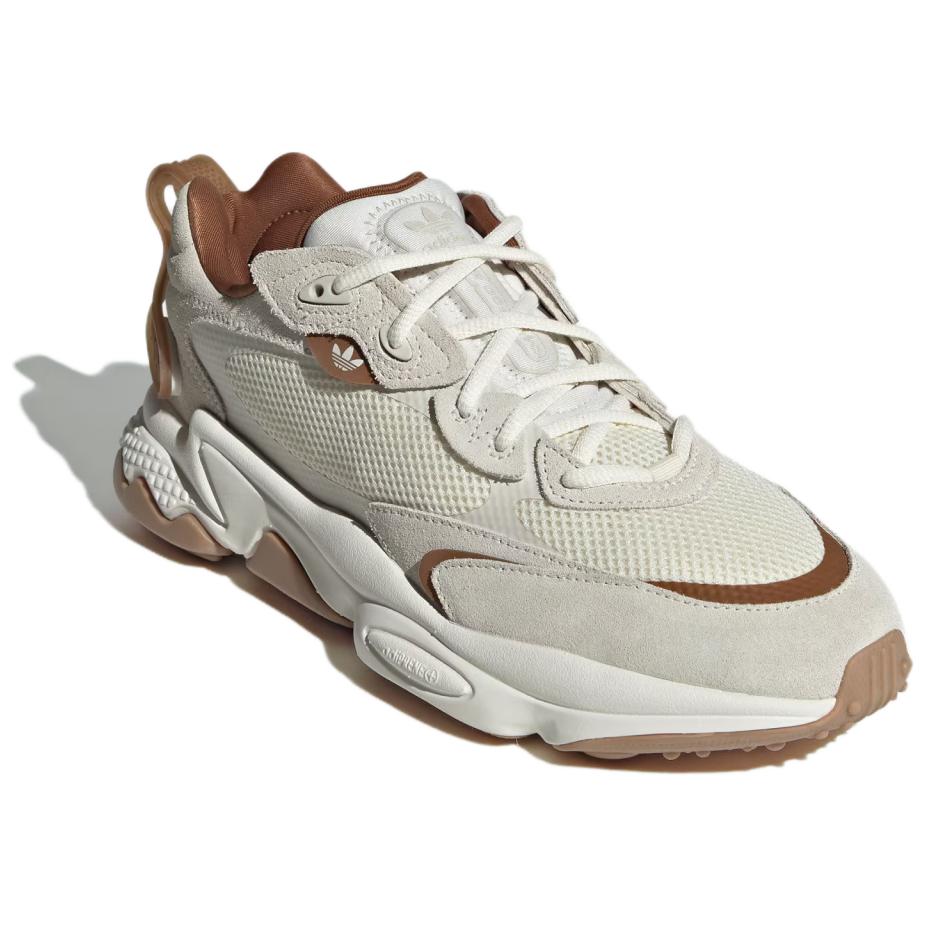 Adidas Originals Ozweego Retro Comfortable Slip Resistant Durable Low Top Dad Shoes Unisex Sneakers Off-White Brown JR8362