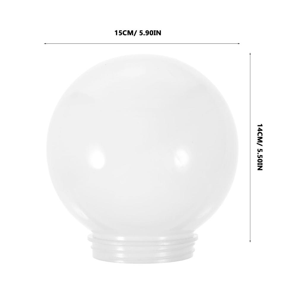 PRETYZOOM Bathroom Lampshade Replacement, Acrylic, 8cm Inner Diameter, Round Lamp Cover, Ball Shape, for Wall-Mounted Lampshades, White, for Outdoor