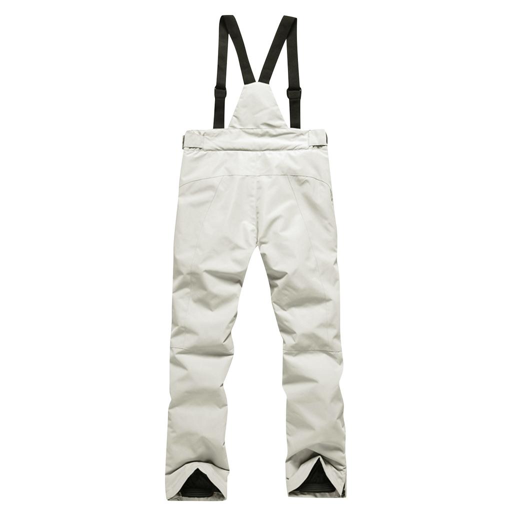 Couple's Color Warm Thick Pocket Strap Ski Pants For Men And Women