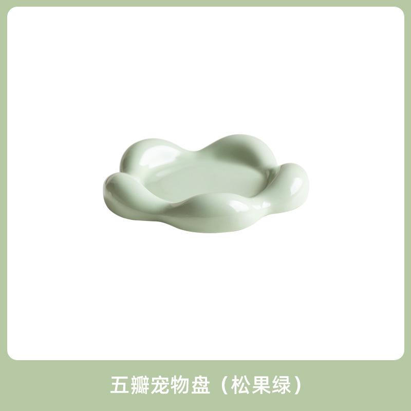 Pet Ceramic Bowl Cervical Spine Protection Cat Bowl Cat Food Snack Bowl Pet Dinner Plate Dog Food Bowl Pet Snack Tray