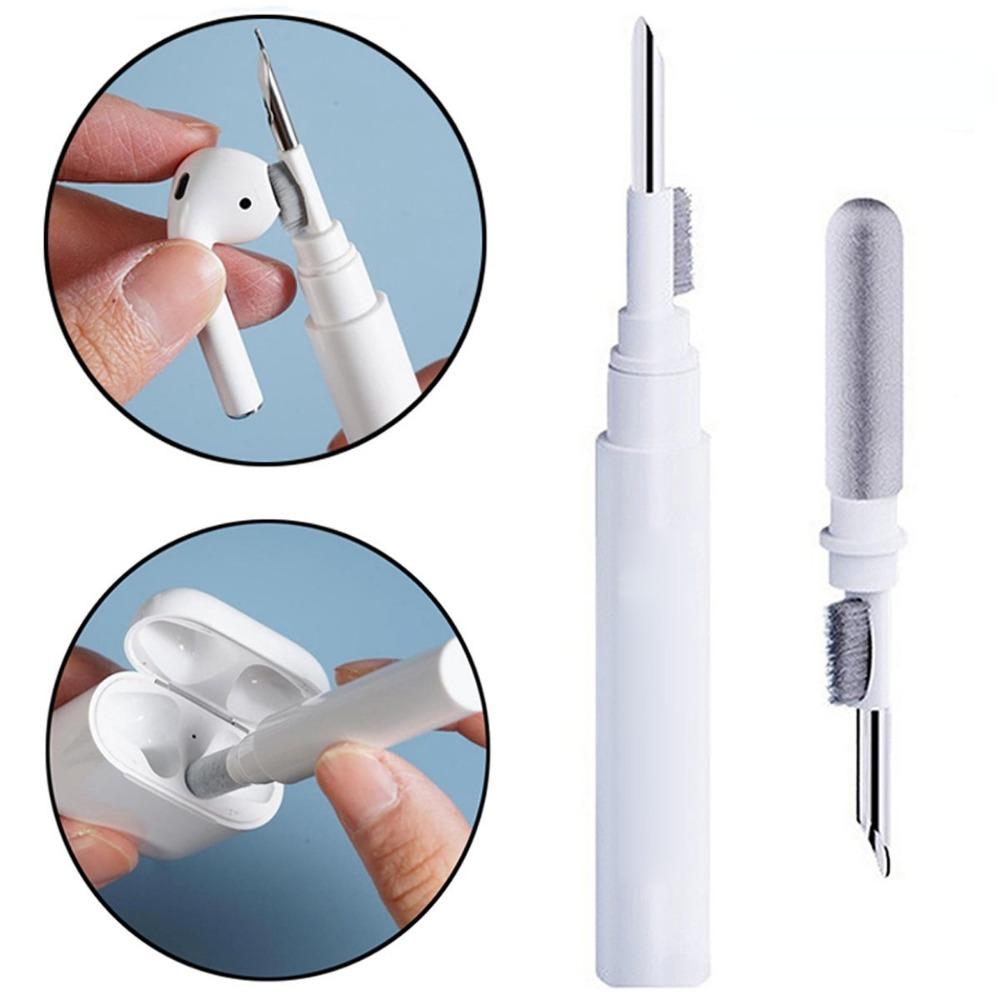 

Earbuds Cleaning Pen for Earbuds Portable 3 in 1 Wireless Earphone Case Cleaning Tools Kit Cleaning Brush білий