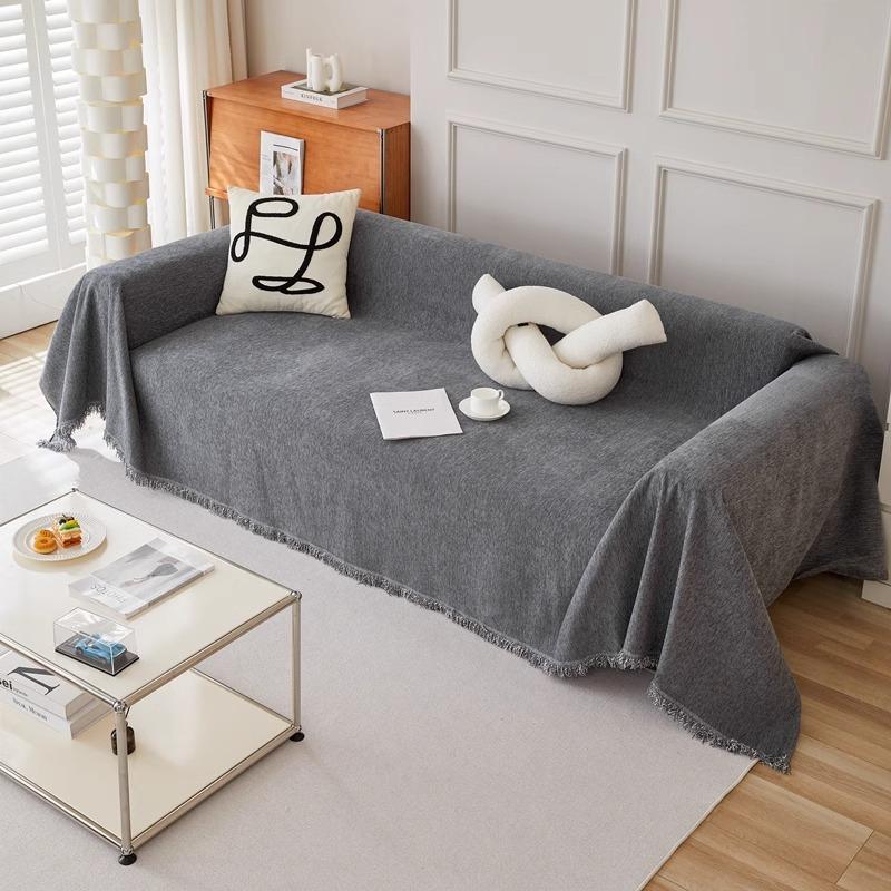 Tecido de Toalha para Sofá Chenille Nórdico Espesso Tecido de Sofá de Luxo Leve Universal para Todas as Estações Capa de Sofá Universal Almofada de Sofá Antiderrapante Universal