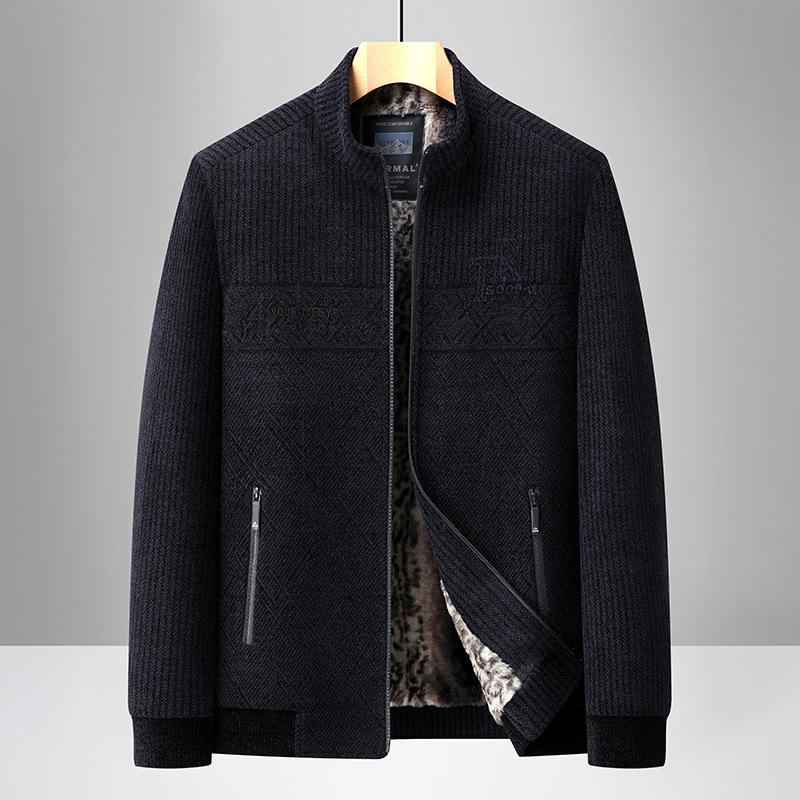 Men's Winter Jacket: Thick Chenille, Warm, Plus-Size for Middle-Aged & Elderly
