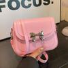 Fashion Women Bow Decor Small Square Crossbody Shoulder Daily Bag