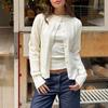 Casual Vacation Button-Down Shirt Jacket Sweater Women's 2025 Autumn and Winter