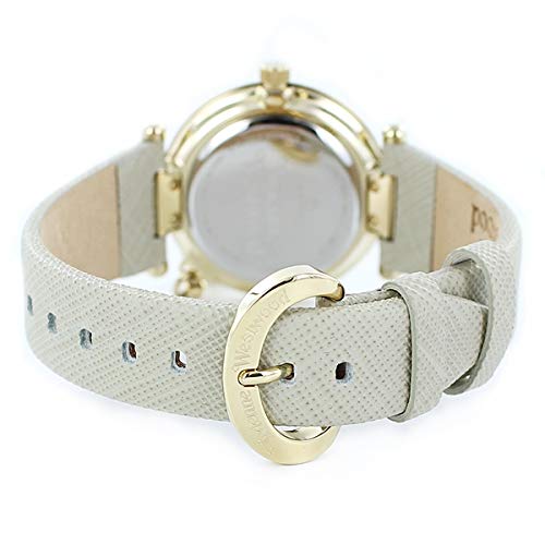 Vivienne Westwood Women's Orb Charm Gold and Cream Leather Watch with Shopper (VV006GDCM) [Parallel Import]