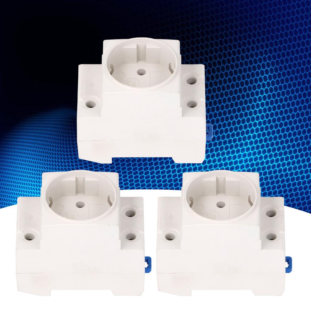 3Pcs Power Socket Rail Adapter Electrical Outlet Industrial Connector  AC250V 10-16A