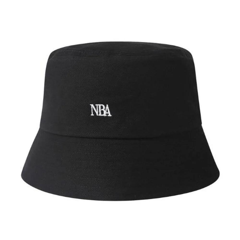 Unisex NBA Small Letter Embroidered Washed Bucket Hat N255AP161P black