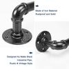NearMoon Industrial Pipe Towel Bar, Heavy Duty Bathroom Hardware Towel Holder Accessory, Wall Mounted DIY Rustic Iron Bathroom Towel Rack Holder (24