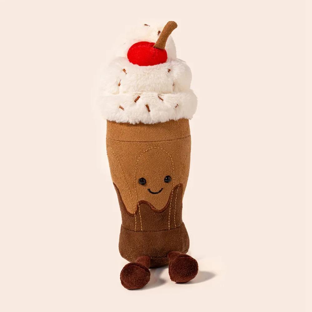 Schokoladen-Milchshake Puppe JC lustiger Nachmittagstee Plüschtier Perlenmilchtee Puppe Kaffeetasse Anhänger