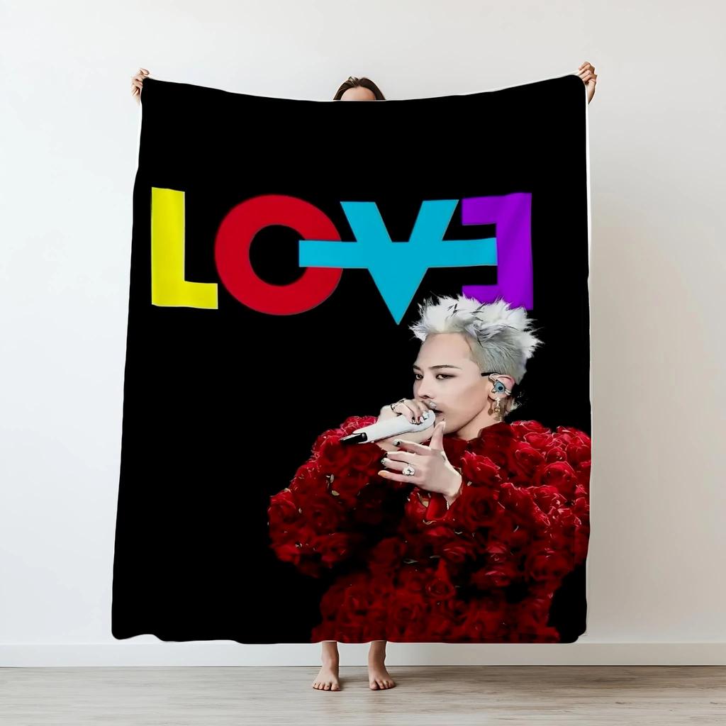 BIGBANG GDRAGON Custom Flannel Pattern Throw Blanket for Nap Time Perfect for Sofa Office AirConditioned Spaces