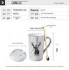 Elegant Marble Pattern Mug with Gold Trim, Spoon Lid, and Custom Logo - Ideal for Coffee or as a Souvenir Gift.