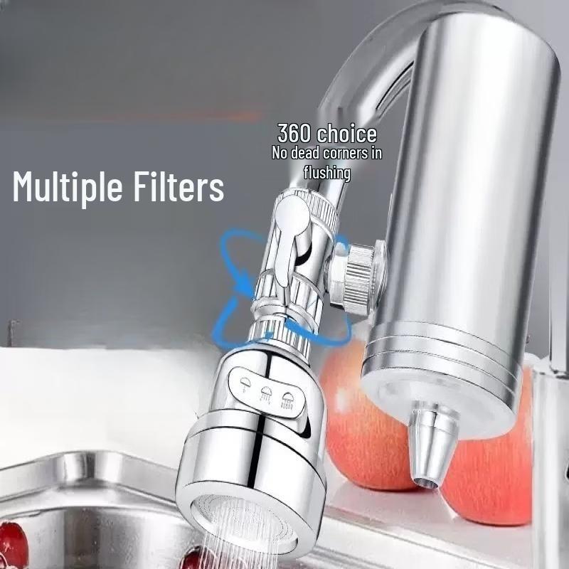 TLXT Enhanced Faucet Water Purifier with 6 Filter Cartridges