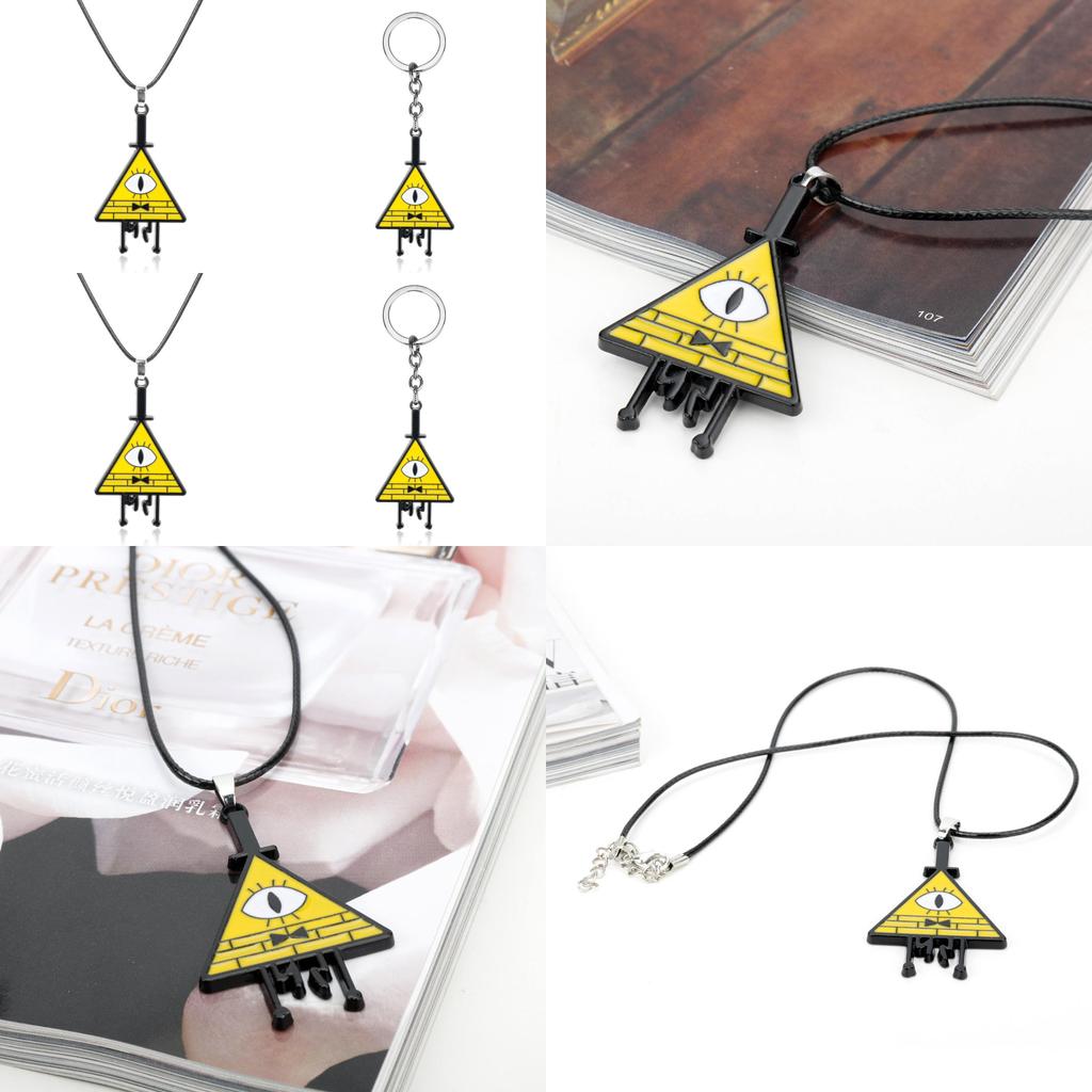 Gravity Falls Bill Pendant Chain In Alloy With Electroplated Finish For Cosplay And Daily Wear