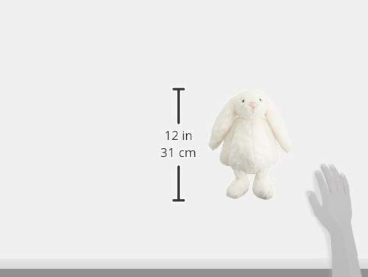 Jellycat Bashful Bunny M Plyšová hračka Sedící výška Krémový králík, 20 cm,