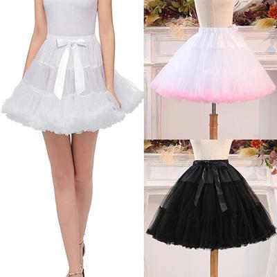 Support Lolita Swing Tutu Skirt Boneless Underskirt Vintage Petticoat Crinoline Soft Yarn Skirt