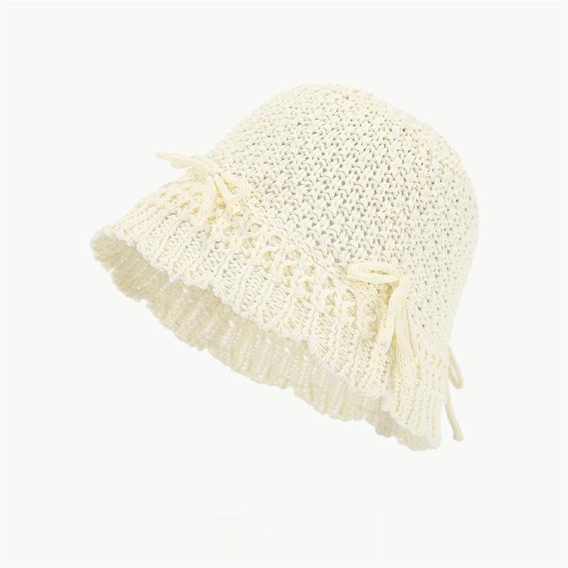 Korean Style Striped Knit Cap With Sunshade And Adjustable Fit For All Seasons