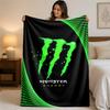 Monster Energy Print Flannel Blanket Cozy Warm Plush Throw Blanket For Bed Sofa Couch Indoor Household Use
