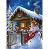Fai da te Cartone Animato Pupazzo di Neve Pittura Diamante 5D Trapano Rotondo Completo Babbo Natale Ricamo Diamante Regalo di Natale Kit di Ricamo Regalo