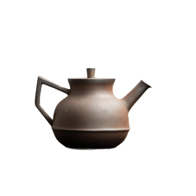 Original Mineral Rough Ceramic Teapot Handmade Wabi Sabi Style Old Rock Mud Chinese Retro Unglazed Single Pot Kung Fu Tea Set