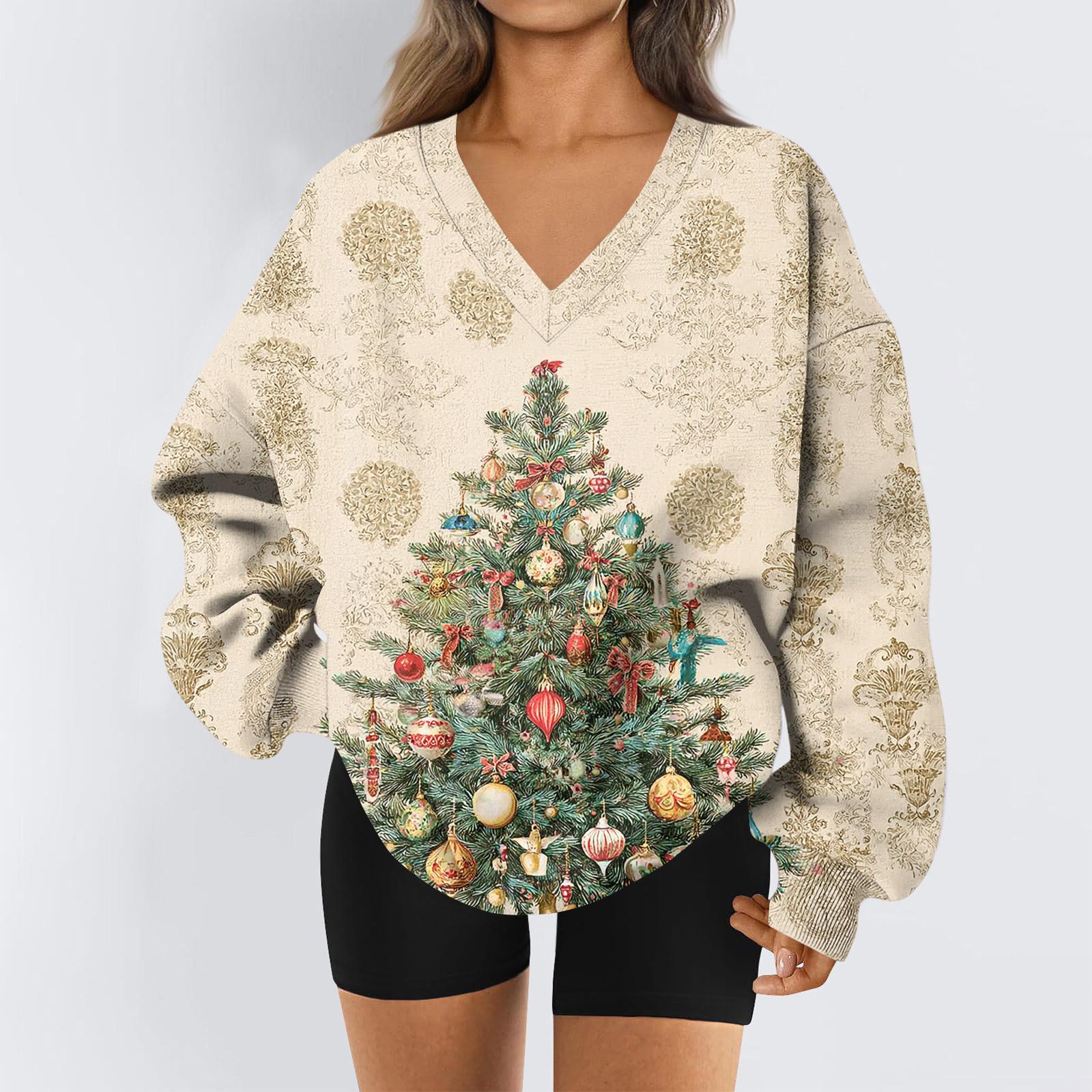 

Жіночий світшот Спортивний фланелевий світшот Топ з довгим рукавом Повсякденний світшот з v-подібним вирізом L хакі