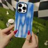 Blue Halftone Phone Case for IPhone 17 16 15 14 13 Pro Max Plus for Magnetic Single Double-layer Tough Case