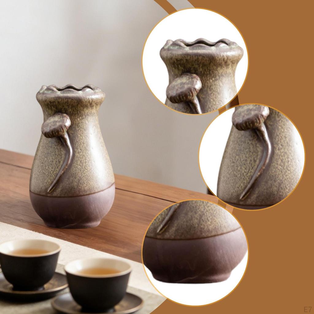 Ceramic Flower Vase Desktop Ornament Arrangement Floral Container for Office