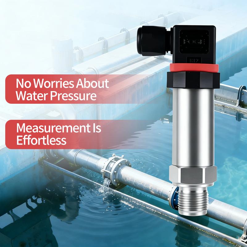G1/4  Water Pressure Transmitter Transducer 4-20mA RS485 Output 0-60MPA Oil Liquid Air Pressure Transducer Pressure Sensor 4-20mA Output