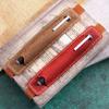 Elastic Band Pen Case Holder Crazy Horse Leather Portable Pen Pouch Leather Pencil Bag  Anime Fan