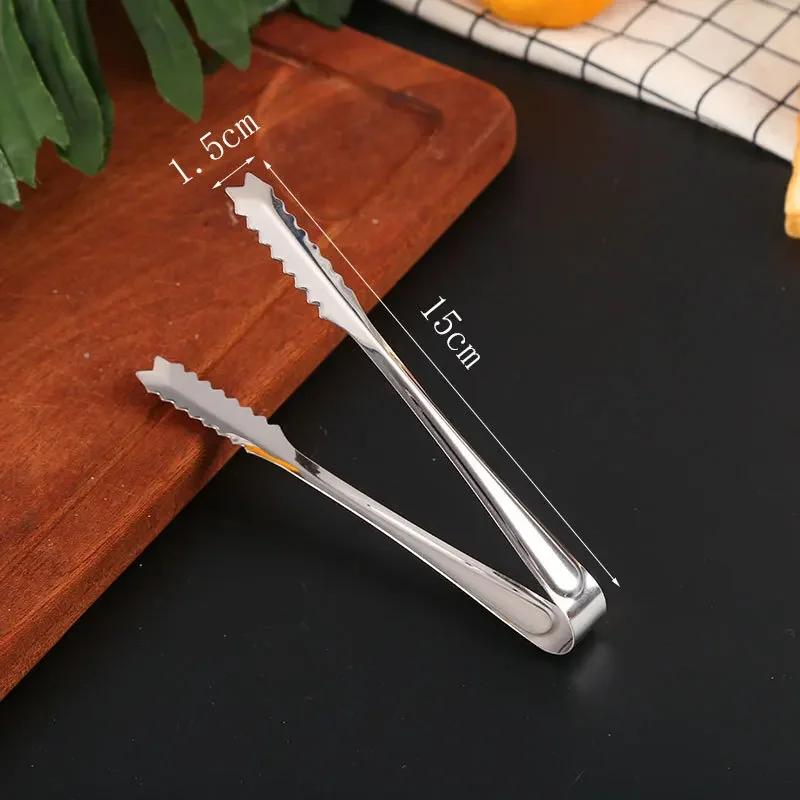 Dropshipping Stainless Steel Non-stick Kitchen BBQ Tongs Smart Grill Meat Food Clip Cooking Clamp Gold/Silver Accessories