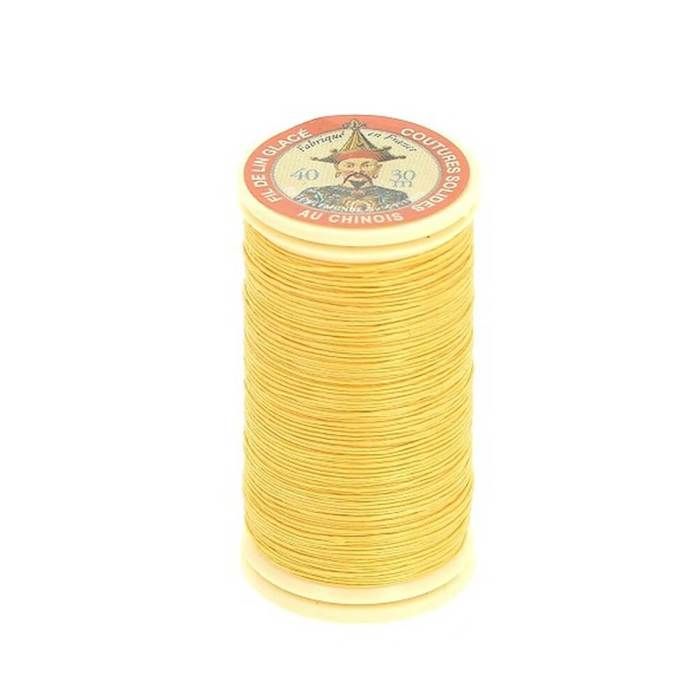 Fil au Chinois - Fil Lin Glacé 30 m - N° 40 - 100% Lin - Couleur 363 Jaune