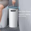 10L Press Can-Type Bathroom Trash Can - Space-Saving Gap Design, Sleek Garbage Bin with Lid - Essential Home Cleaning Tool