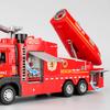 Model Car Vehicle 1:32 Spray Fire Truck Water Spray Ladder Trucks Toy Sound Light Pull Back Doors Opened Collection Boys Gift